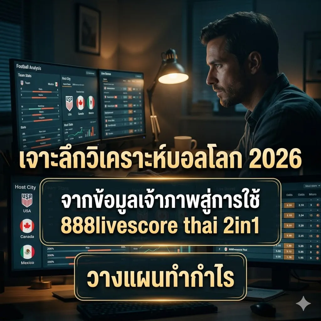 เจาะลึกวิเคราะห์บอลโลก 2026: จากข้อมูลเจ้าภาพสู่การใช้ 888livescore thai 2in1 วางแผนทำกำไร
