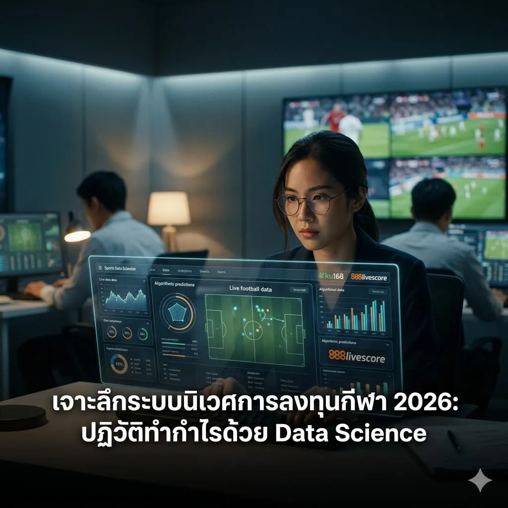 เจาะลึกระบบนิเวศการลงทุนกีฬา 2026: ปฏิวัติทำกำไรด้วย Data Science ผ่าน ku168 และ 888livescore