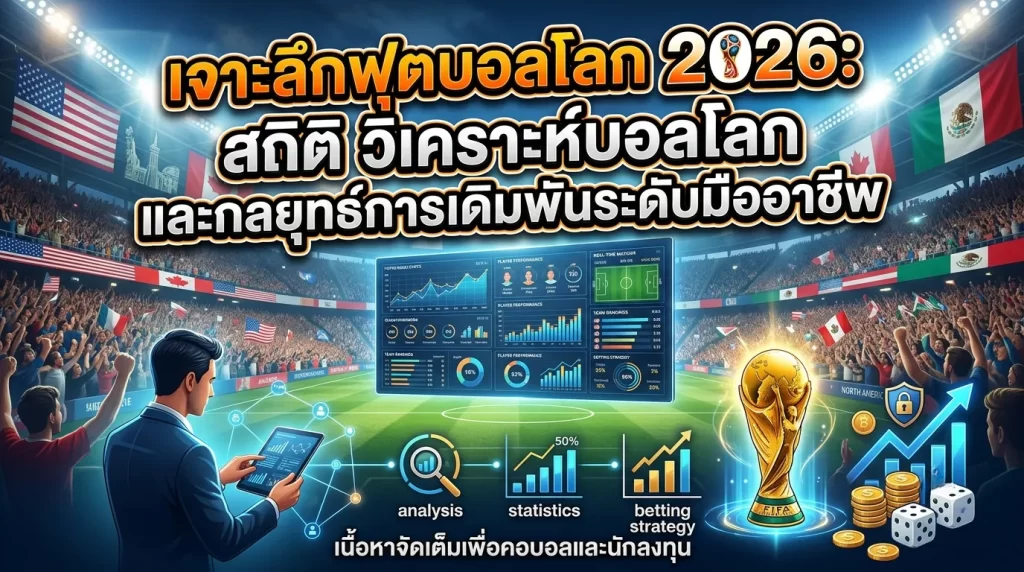 เจาะลึกฟุตบอลโลก 2026: สถิติ วิเคราะห์บอลโลก และกลยุทธ์การเดิมพันระดับมืออาชีพ
