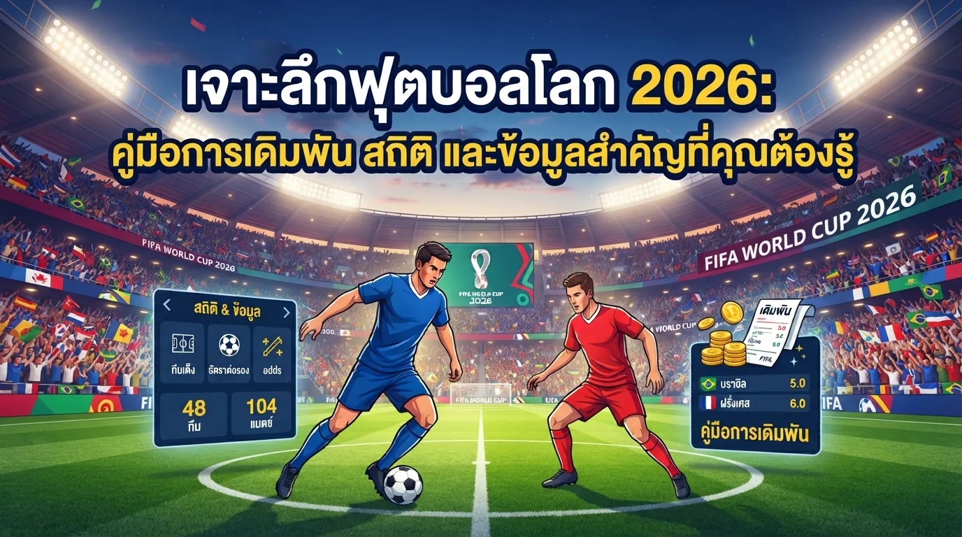 เจาะลึกฟุตบอลโลก 2026: คู่มือการเดิมพัน สถิติ และข้อมูลสำคัญที่คุณต้องรู้
