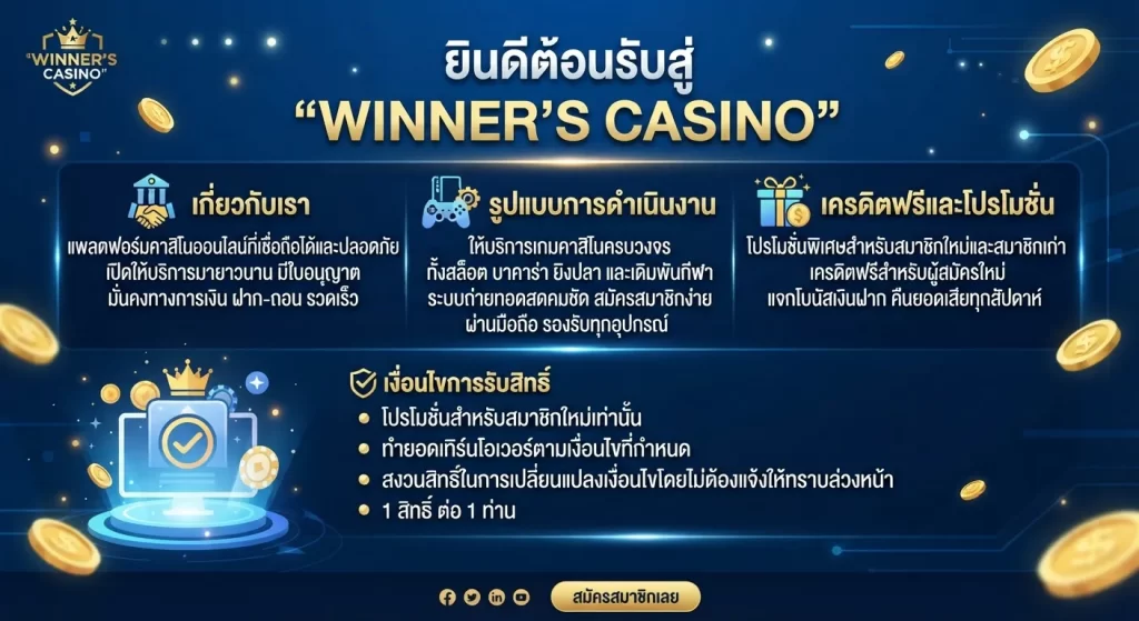 เงื่อนไขการรับสิทธิ์ เครดิต ฟรี และโปรโมชั่นพิเศษ
